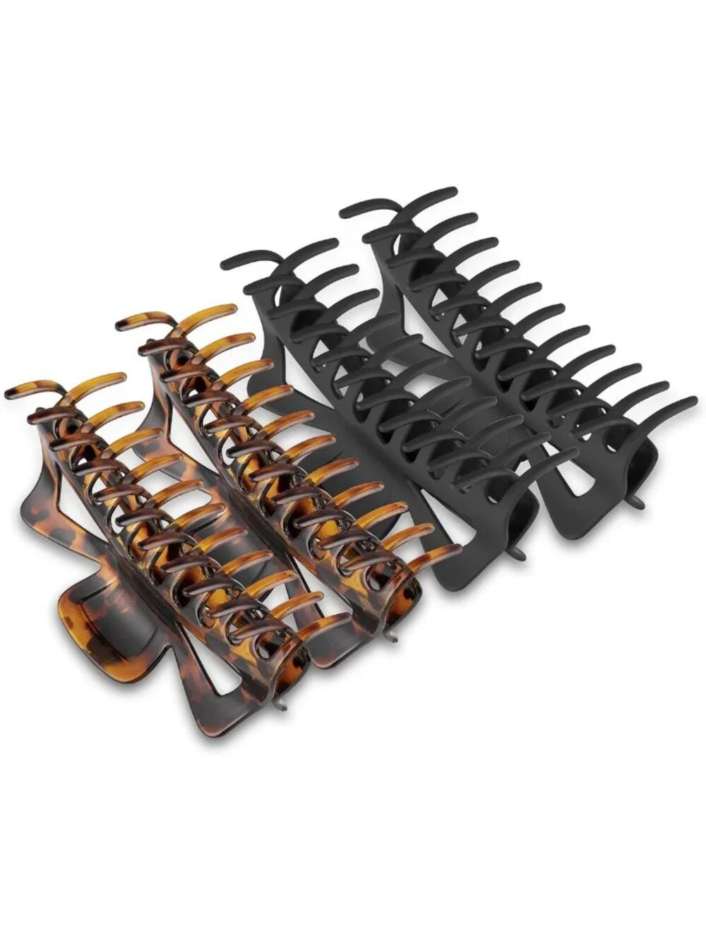 Extra Large Matte Claw Clips for Thick Hair - Jumbo 4 Pack, Strong Hold, Nonslip
